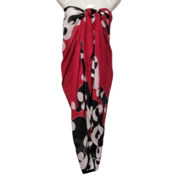 Womens Sarong Cotton Wrap, Handpainted Batik Wrapskirt Beach Pareo Beachwear-NEW - Picture 6 of 9